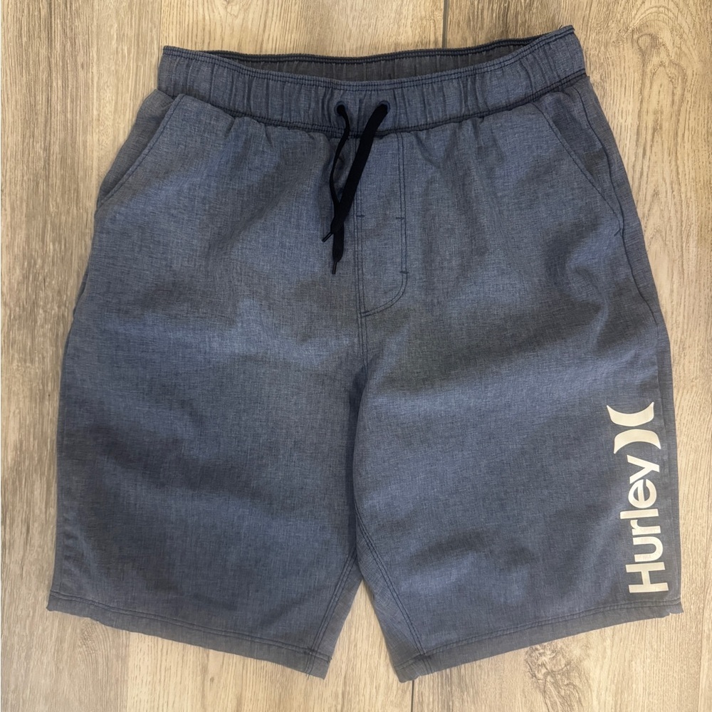 Hurley Navy Blue Kids Drawstring Athletic Shorts